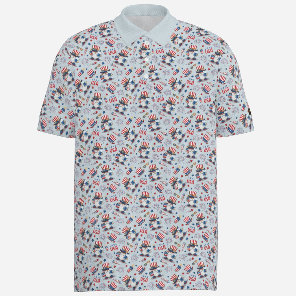Uncle Sam 4th of July Performance Golf Polo