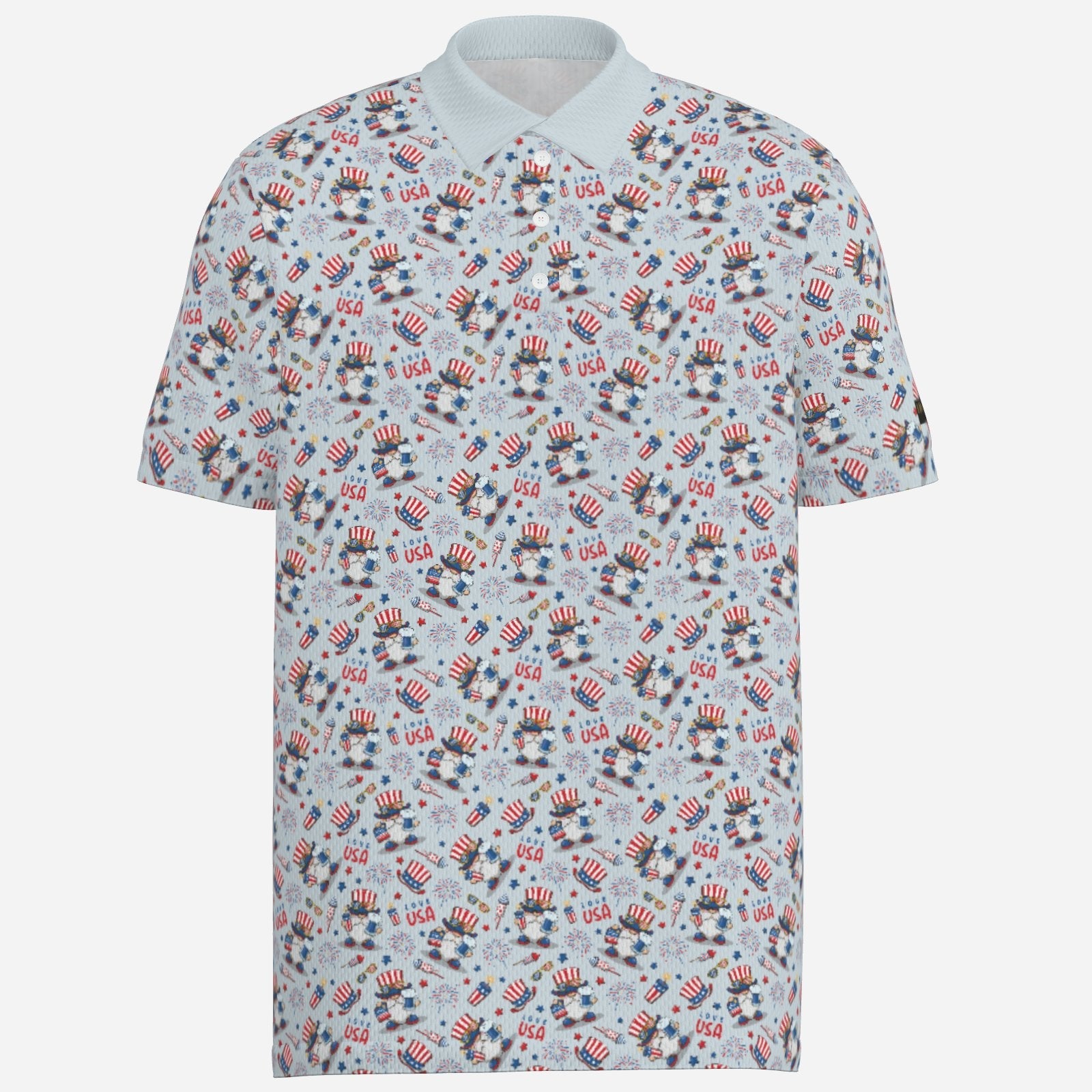 Uncle Sam 4th of July Performance Golf Polo