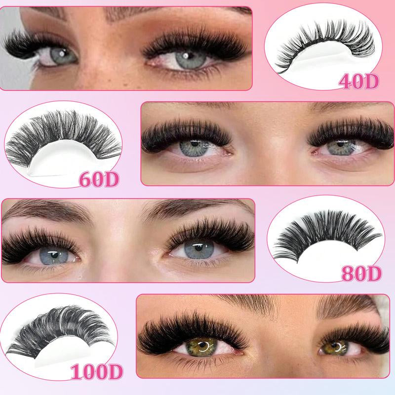 1712PCS Eyelash Cluster Kit, Dense Long Curl Lashes DIY Lash Clusters DIY Extension Set, Multiple Lengths, Includes Bond&Seal &Remove&Eyelash Tweezers &Brush D Curl（Ss02）