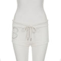 Y2K Rhinestone Summer Shorts for Beach Vibes