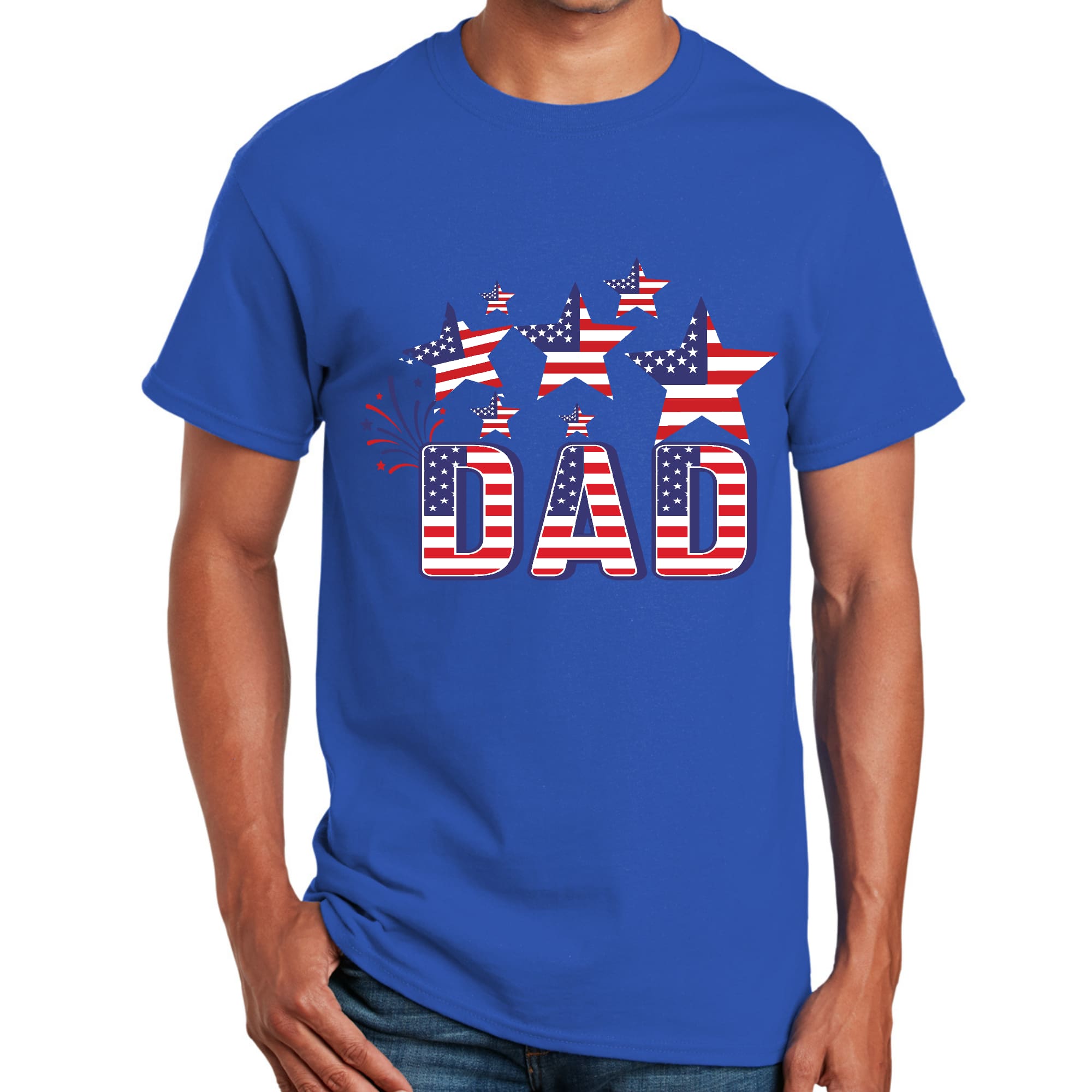 Mens Graphic T-Shirt Dad Independence Day 4th of July Celebration