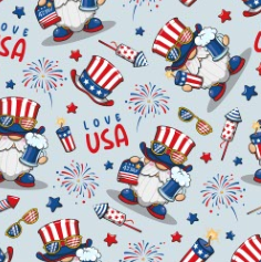 Uncle Sam 4th of July Performance Golf Polo
